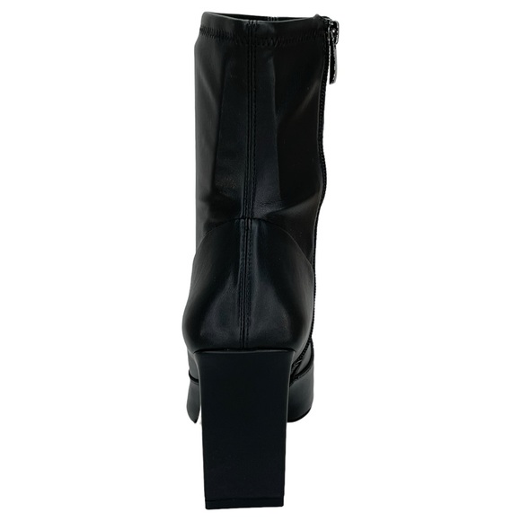 Franco Sarto Avana Black Faux Leather Womens Sock Ankle Boots Size 8.5M - Picture 3 of 13